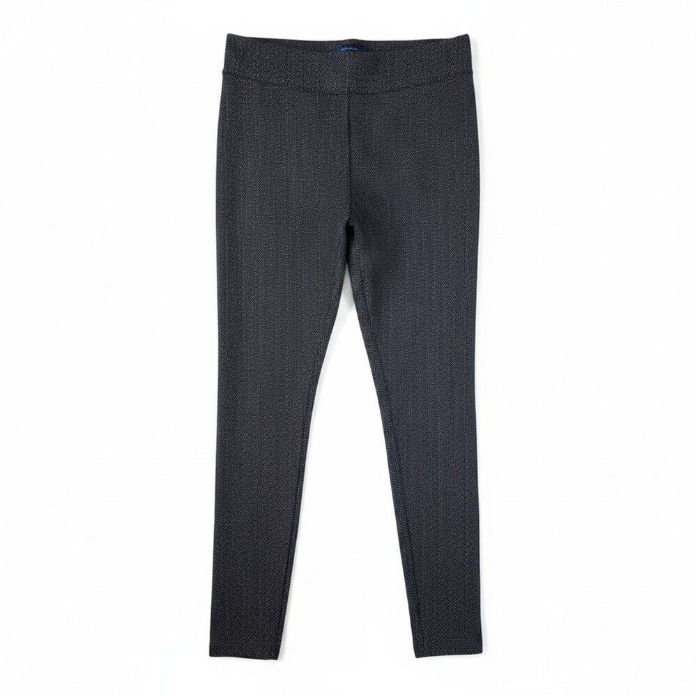Old Navy Womens Stevie Skinny Pull On Pants Herringbone Black Gray XS Career